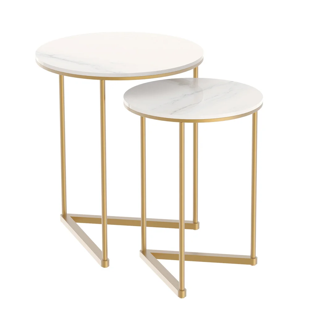 Kulta-marmori pöydät Huonekalut Sohvapöydät Yöpöydät & Konsolipöydät